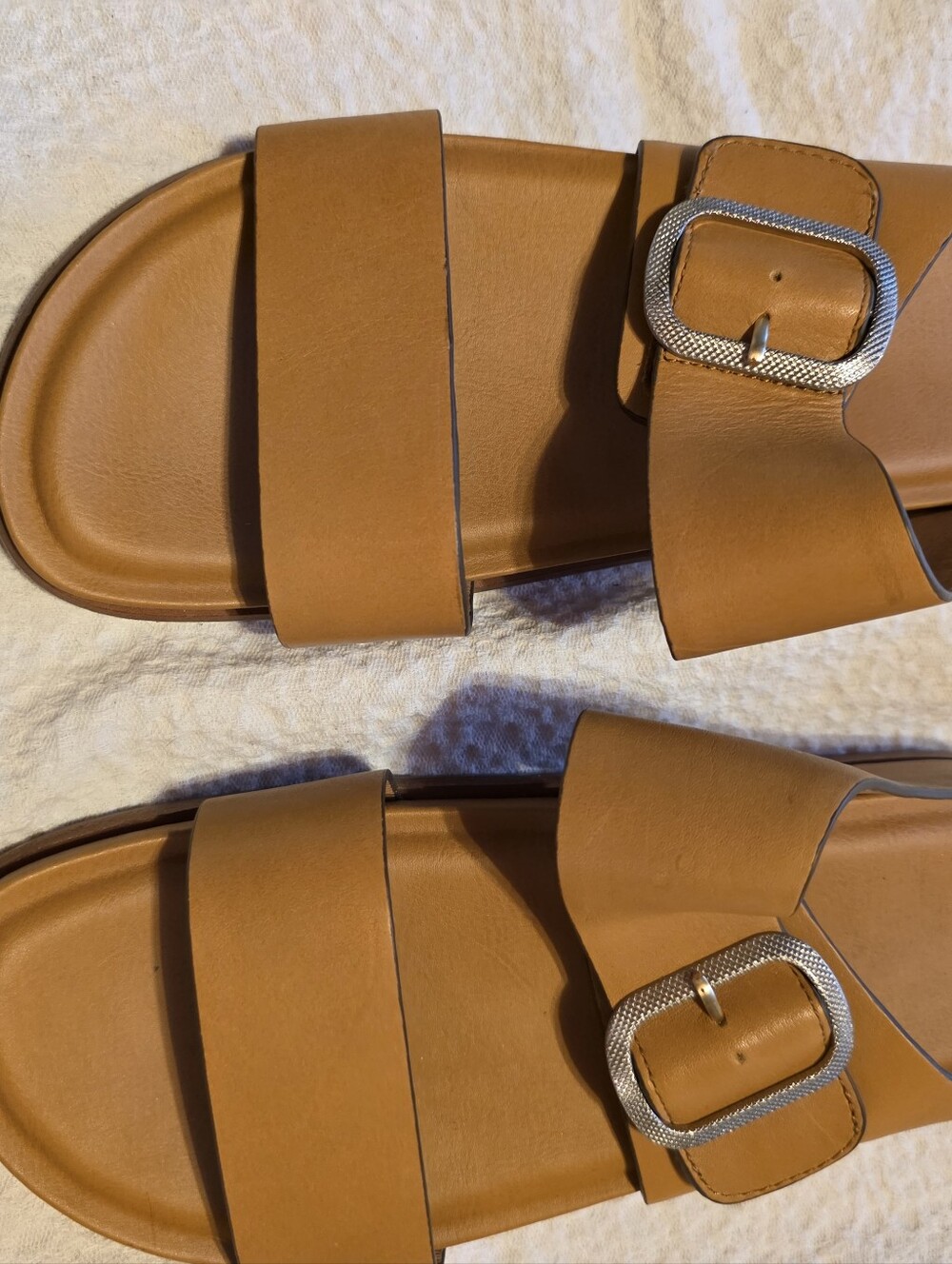 SOFFT Classic Tan Buckle Slide Sandals - Women